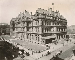View of Post Office and Custom House at Clark Street and Jackson Blvd., Chicago, 1889