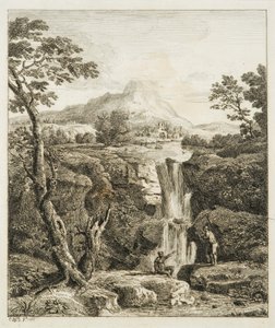 Landscape with Cascade by Copplestone Warre Bamfylde