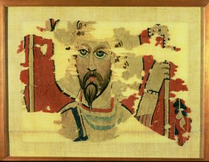 Woven Hanging Depicting the Head of St. Theodore