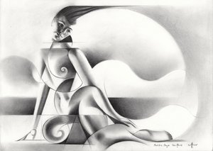 Abstract Geometric Nude by Corné Akkers