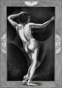 Art Deco Nude Figure by Corné Akkers