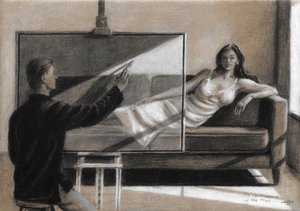 Artist and Model by Corné Akkers