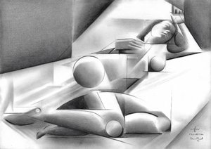 Cubist Female Form by Corné Akkers