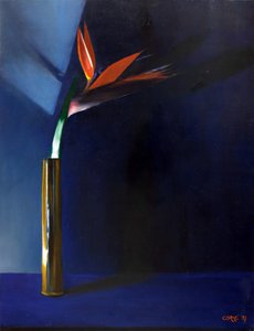 Dramatic Blue Bird of Paradise by Corné Akkers