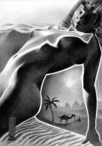Egyptian Desert Goddess by Corné Akkers
