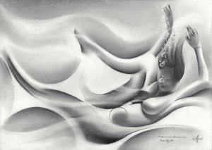 Floating Dream Woman by Corné Akkers