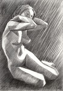 Geometric Female Nude by Corné Akkers