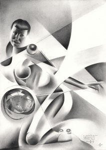 Geometric Female Reflection by Corné Akkers