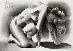 Graceful Kneeling Nude by Corné Akkers