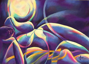Luminous Abstract Form by Corné Akkers