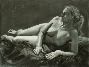 Pensive Nude Figure by Corné Akkers