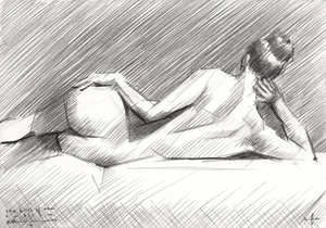 Reclining Nude Study by Corné Akkers