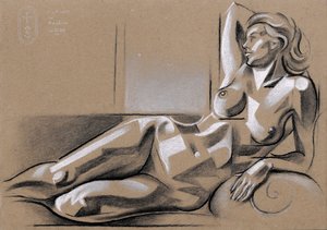 Reclining Nude Study by Corné Akkers