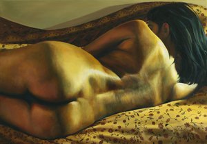 Serene Nude Golden Hues by Corné Akkers