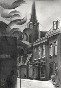 Stylized City Street by Corné Akkers