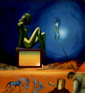 Surreal Green Woman Dream by Corné Akkers
