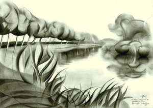 Tranquil River Sketch