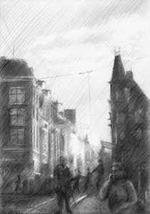 Urban Street Sketch by Corné Akkers