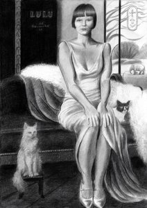 Vintage Glamour With Cats by Corné Akkers