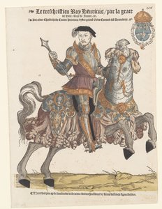 Portrait of Henry II of France in Armor on Horseback, Facing Right