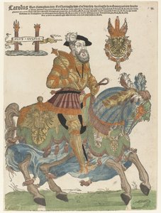 Portrait of Charles V on Horseback by Cornelis Anthonisz. (manner of)