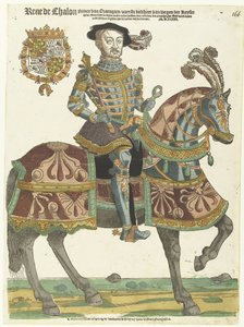 Portrait of René de Châlon on Horseback by Cornelis Anthonisz. (manner of)
