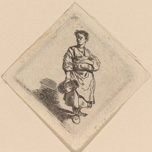 The Woman with the Jug, Standing by Cornelis Pietersz Bega