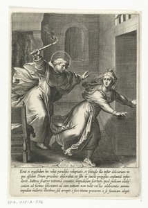Thomas Drives Away the Temptation (The Life of Saint Thomas Aquinas)