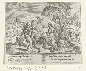 An Angel Leads Hagar Back (The Life of Abraham series) by Cornelis Bos