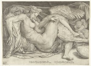 Leda and the Swan by Cornelis Bos