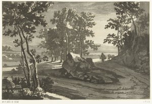Wooded Landscape with Cattle Driver by Cornelis Brouwer