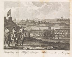 French troops leave Landrecy, 1794