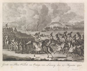 Prince William George Frederick in the Battle of Lannoy, 1793 (Battle of Prince Frederick of Orange, at Lannoy, August 27, 1793) by Cornelis Brouwer