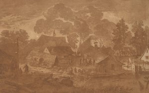 Village with Pond, c. 1782 by Cornelis Brouwer