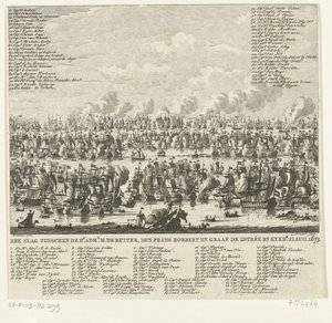 Naval Battle at Kijkduin, 1673 by Cornelis Brouwer
