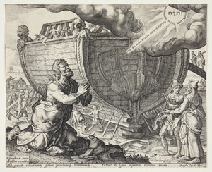 God Instructing Noah to Build the Ark by Cornelis Cort
