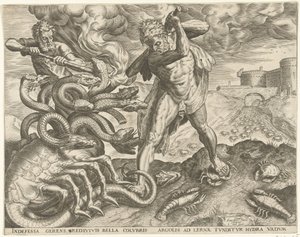 Hercules Overcomes the Hydra of Lerna by Cornelis Cort