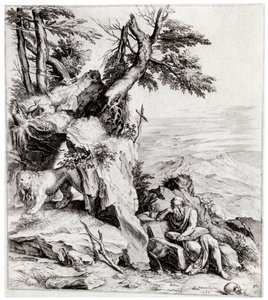 Landscape with St Jerome by Cornelis Cort