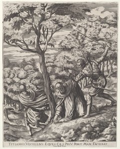 The Assassination of Saint Peter Martyr by Cornelis Cort, after Titian