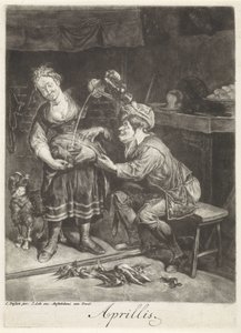 April by Cornelis Dusart