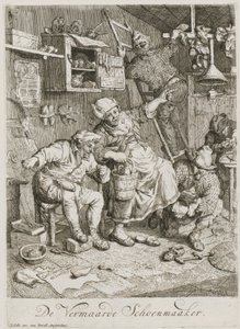 Famous Shoemaker, Plate 3 of a Series of Three Genre Representations by Cornelis Dusart