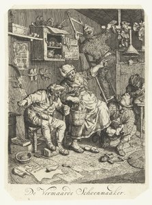 The Famous Shoemaker by Cornelis Dusart