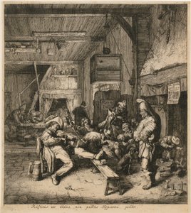 Violin Player in the Tavern by Cornelis Dusart