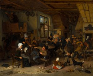 Peasant Inn by Cornelis Dusart