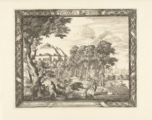 View of Huis ten Bosch (title on object: The House in the Woods) by Cornelis Elandts