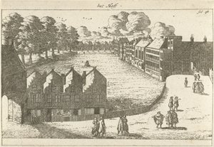 View of the Buitenhof (title on object: The Court) by Cornelis Elandts
