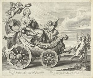 Clara Isabella de Ligne-Arenberg (?) in a Triumphal Chariot