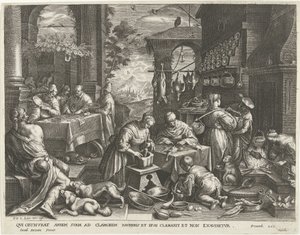 Parable of the Rich Man and Poor Lazarus by Cornelis Galle (I)