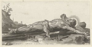 Crucified Christ on the Ground by Cornelis Galle (II)