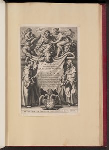 Title Page for Balthasar Cordier, Catena Sexaginta Quinque Graecorum Patrum in S. Lucam by Cornelis Galle I after Sir Peter Paul Rubens